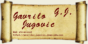 Gavrilo Jugović vizit kartica